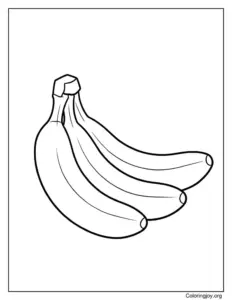 Free Printable Banana Bunch Coloring page