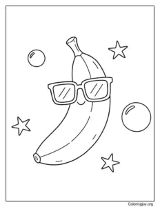 Banana with sunglasses