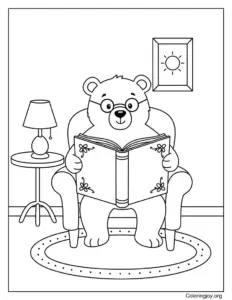Bear Reading a Book