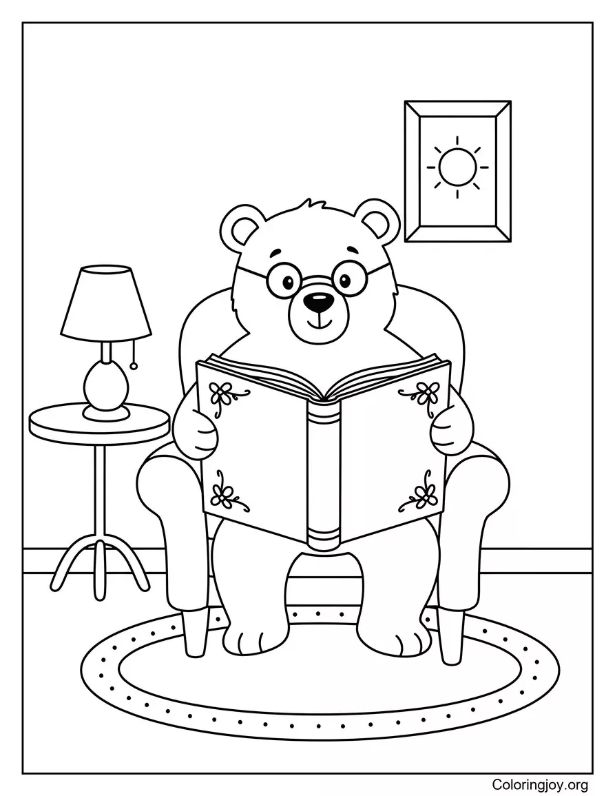 Bear Reading a Book