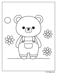 Bear Wearing Overalls for Kids