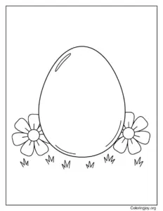 Blank Easter Egg Outline Coloring Page