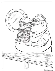 Bubble Bass Holding a Huge Burger
