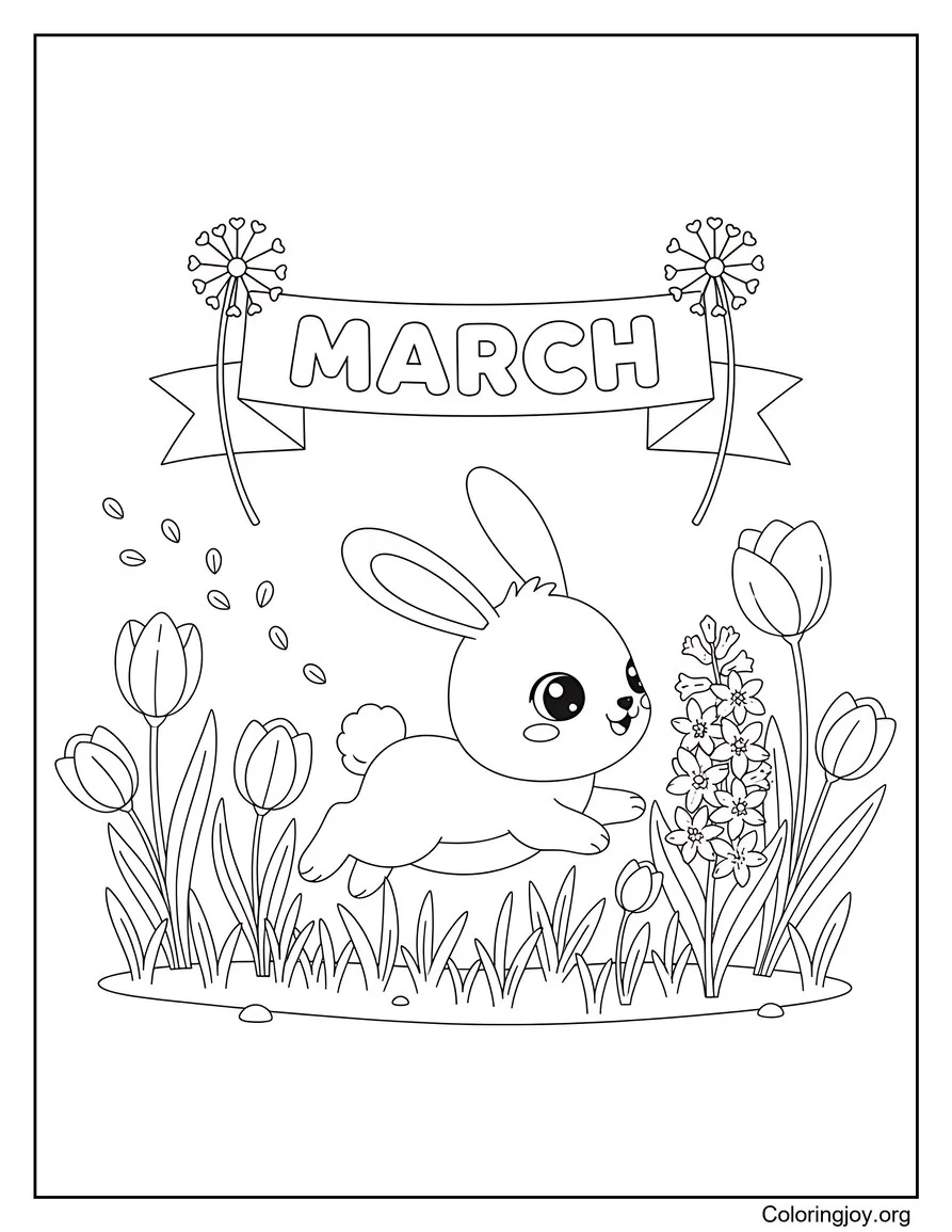 Bunny Flower Hopping in March