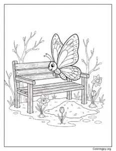 Rests in a Peaceful Garden Corner Butterfly