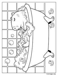 Capybara Bubble Bath Fun