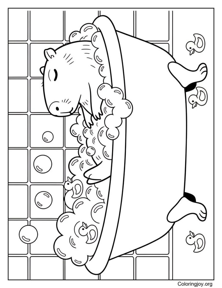 Capybara Coloring Pages (55 Free PDFs Printable)