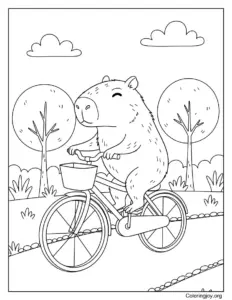 Capybara on a Bike