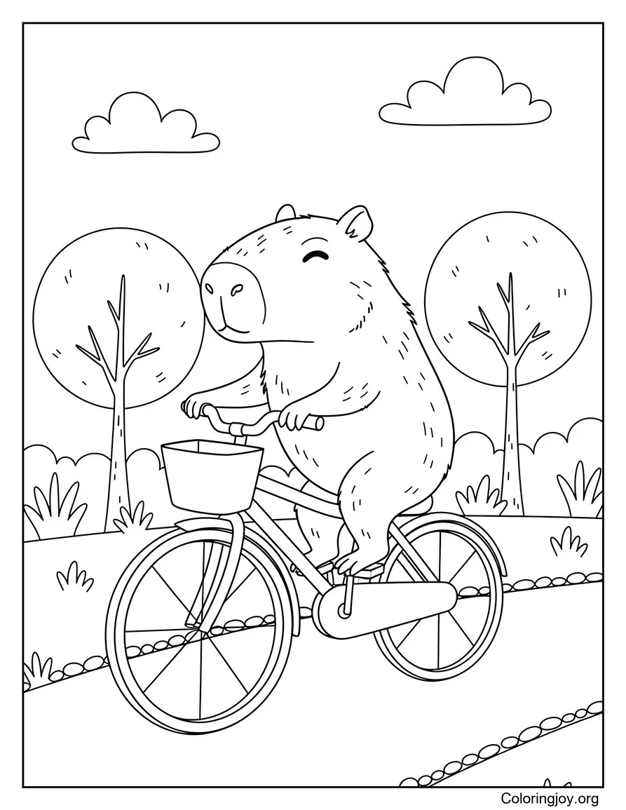 Capybara on a Bike