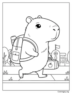 Capybara's First Day of School
