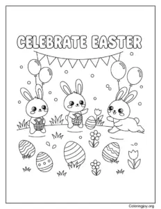 Free Printable Celebrate Easter coloring page