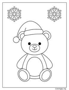 Christmas Teddy Bear with Santa Hat