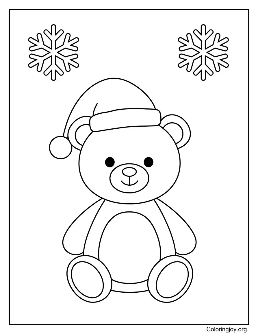 Christmas Teddy Bear with Santa Hat