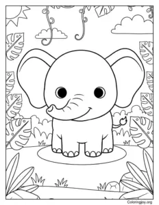 Elephant spraying water