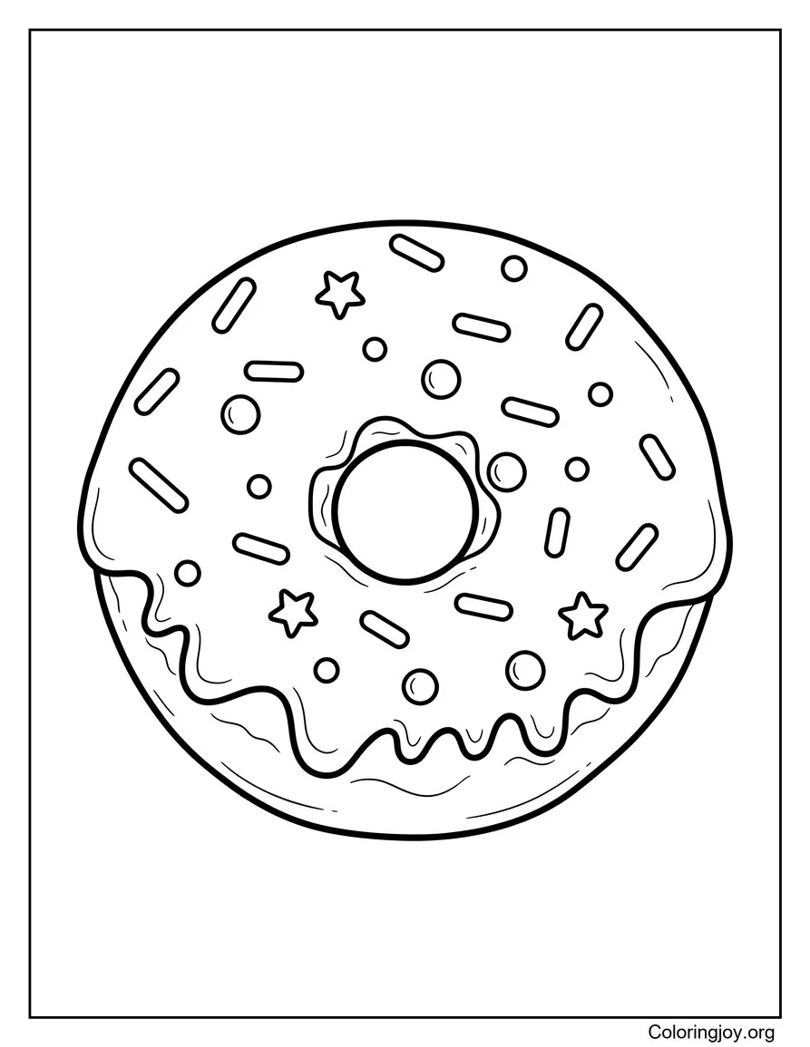 Detailed Sprinkle Donut Close-Up