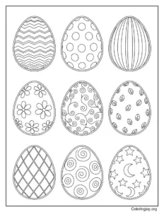 Easter Egg Pattern Worksheet Coloring Page