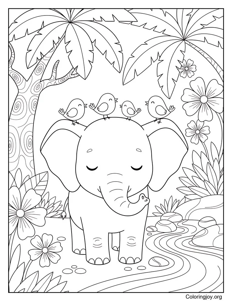 Elephant Under a Rainbow