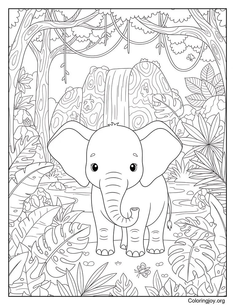 Elephant Sitting on Ground