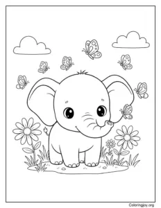 Elephant playing with a ball