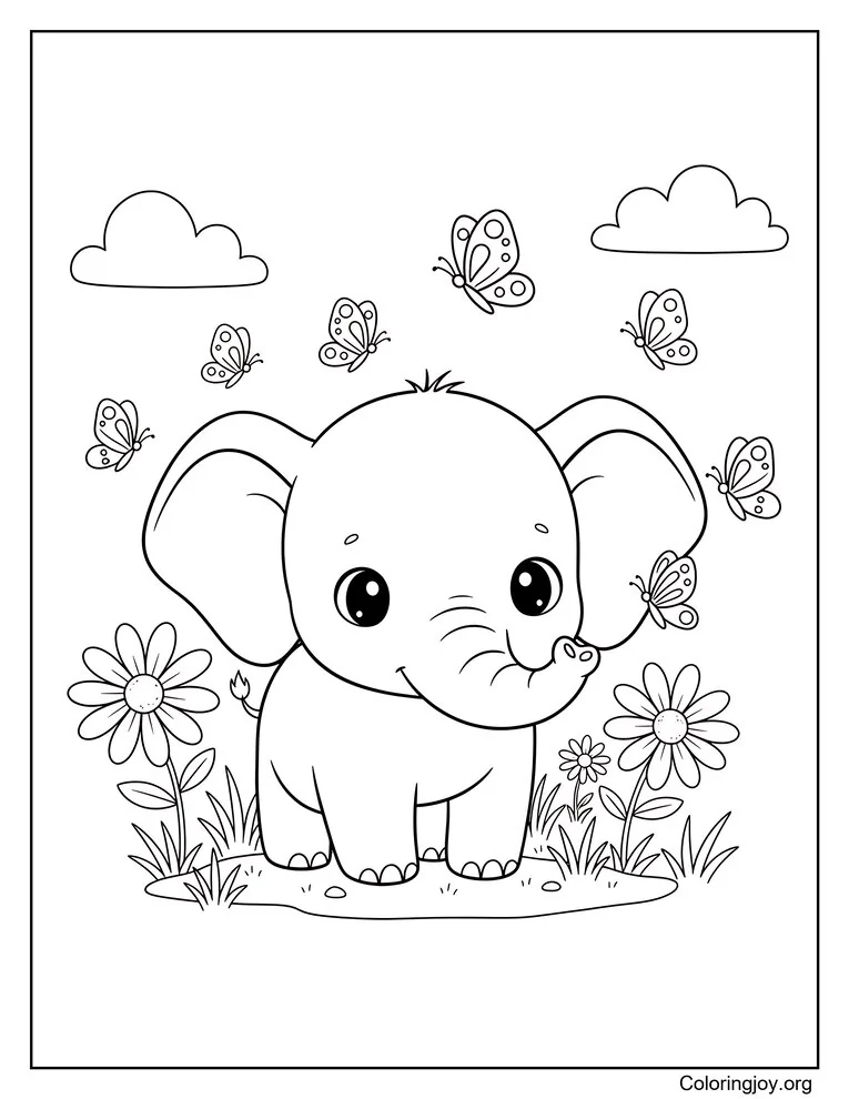 Elephant playing with a ball