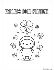 Airplane Dropping Shamrock Leafs Printable