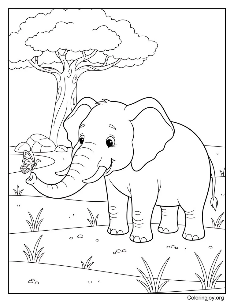 Bebé elefante con mamá