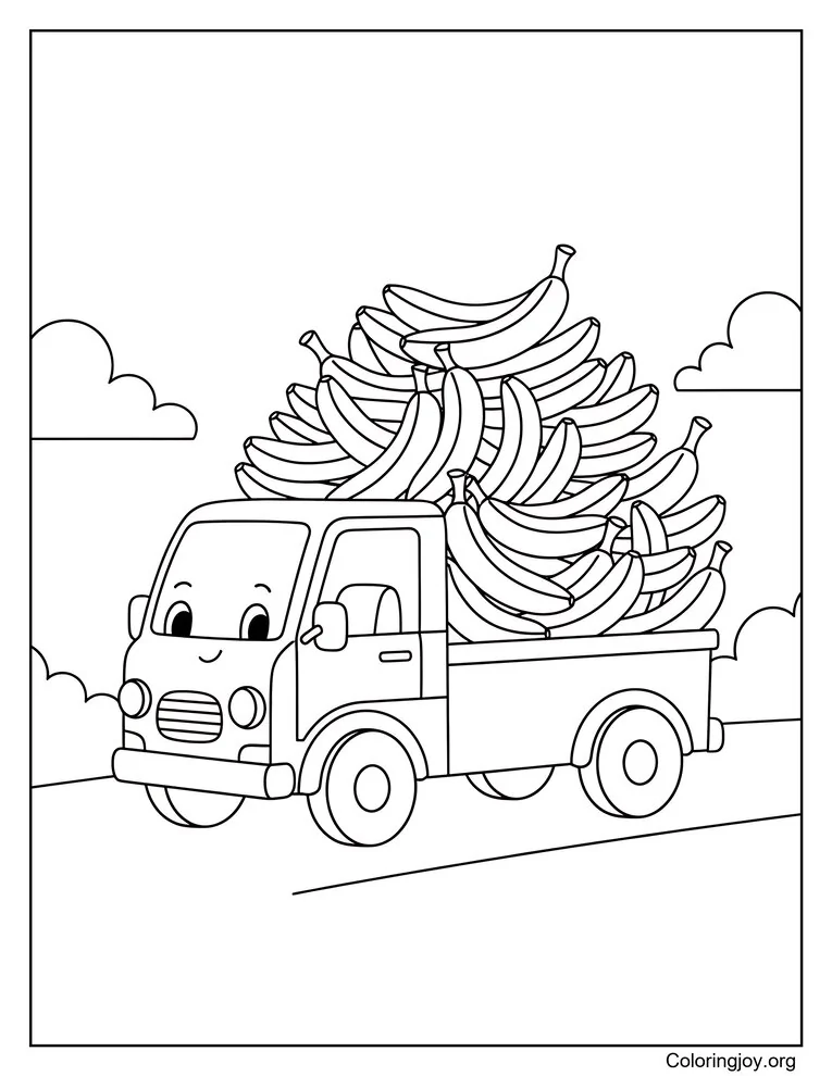 Camión que transporta plátanos