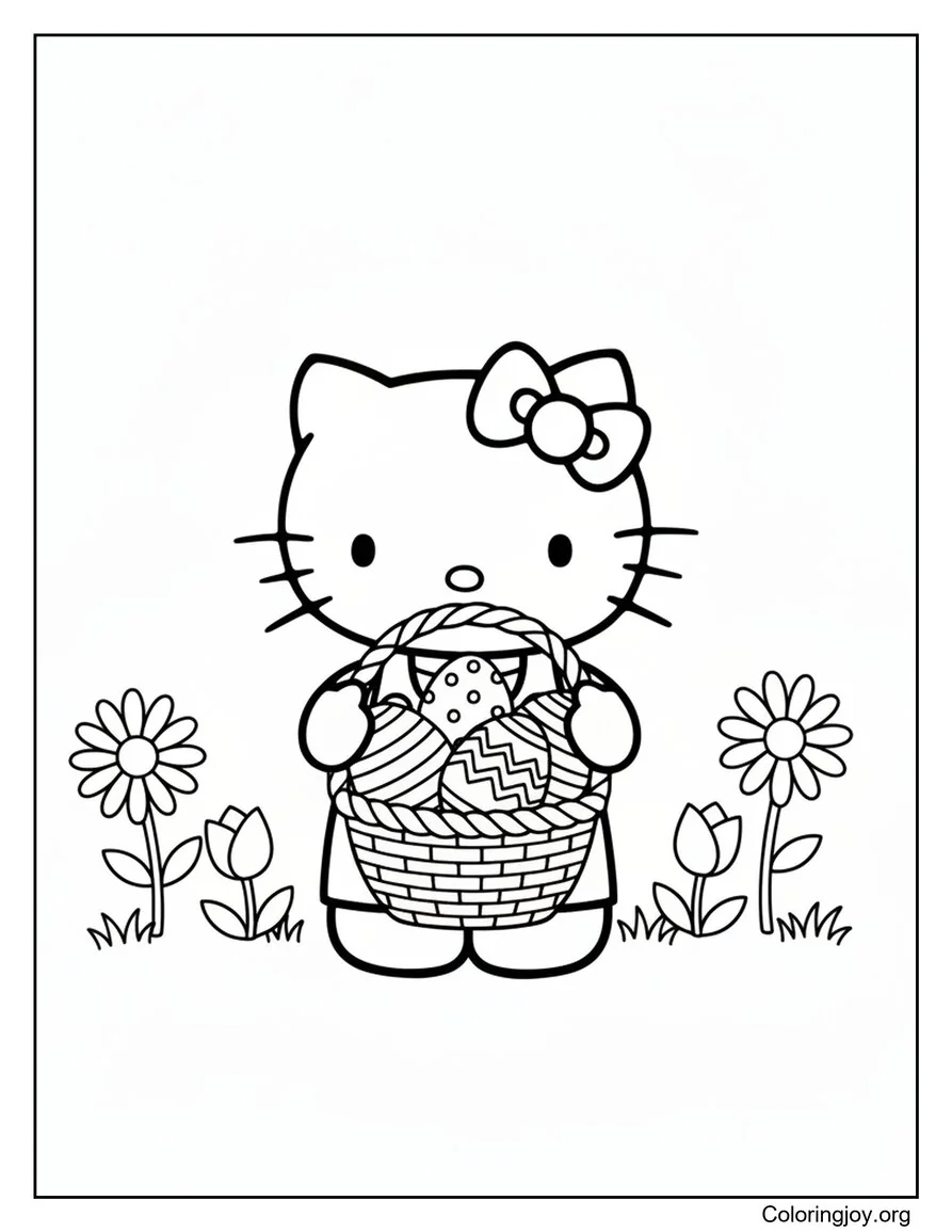 Canasta de huevos de colores