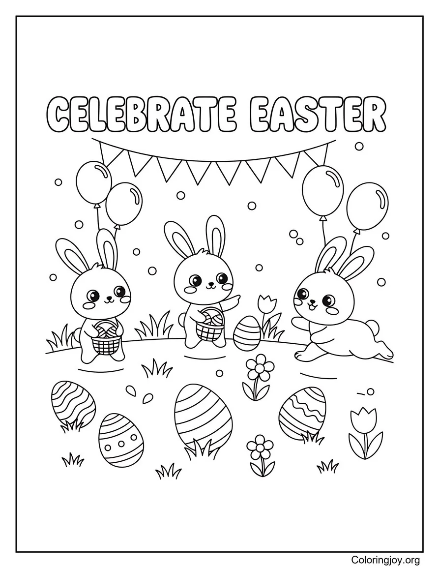 Dibujo para colorear Celebrar la Pascua para imprimir gratis