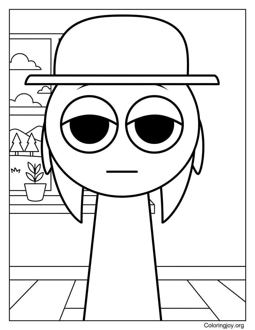 Página para colorear de Tan Tunner