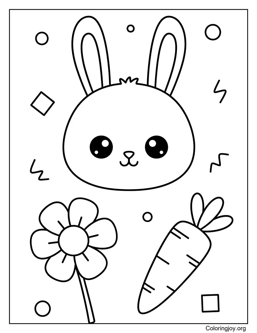 Conejito Kawaii para Imprimir gratis