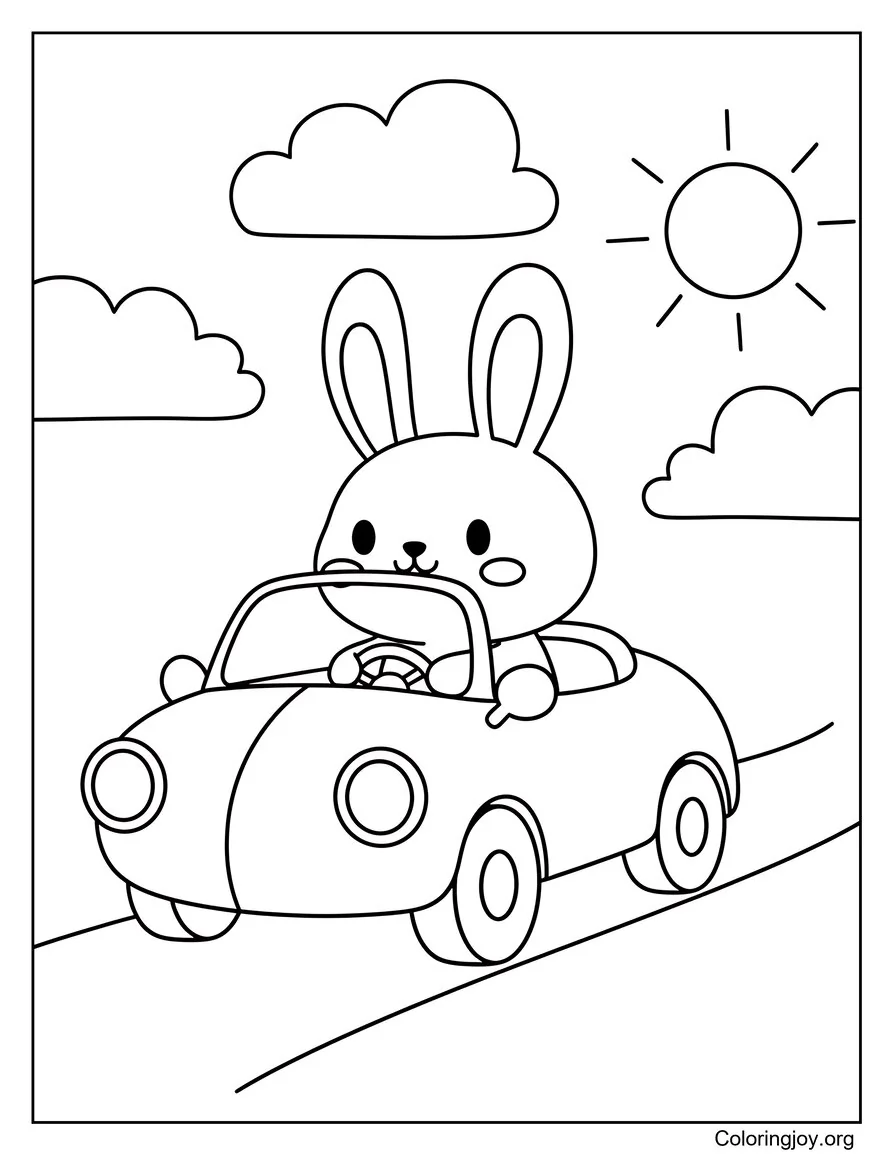 Conejo andando en bicicleta