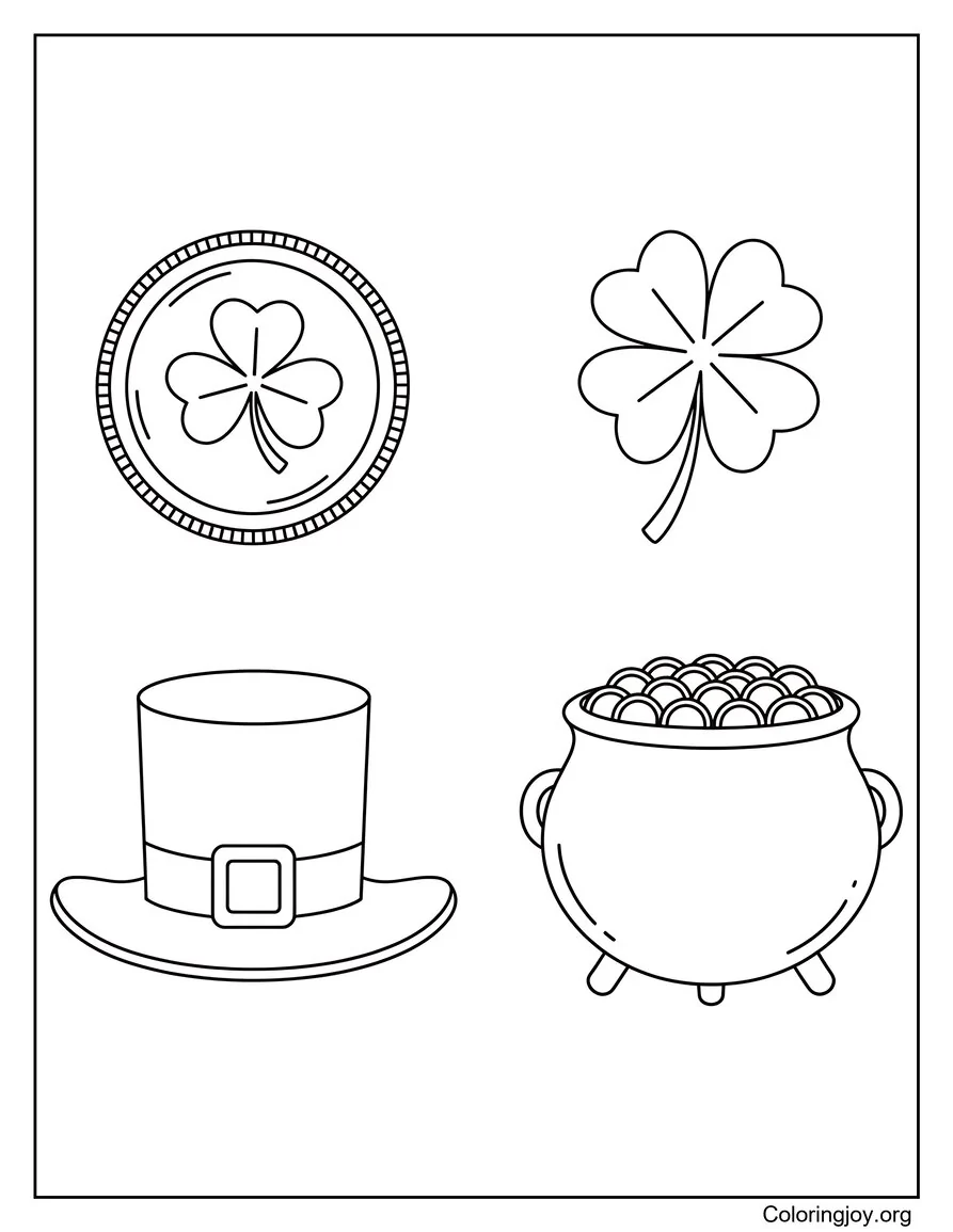 Símbolos simples del día de San Patricio