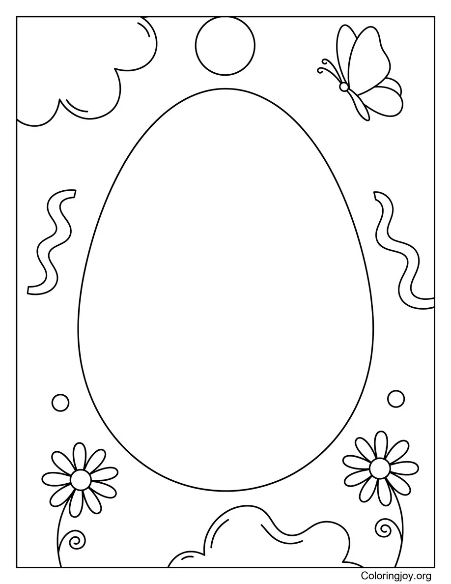 Diseña tu propia página de plantilla de huevos de Pascua