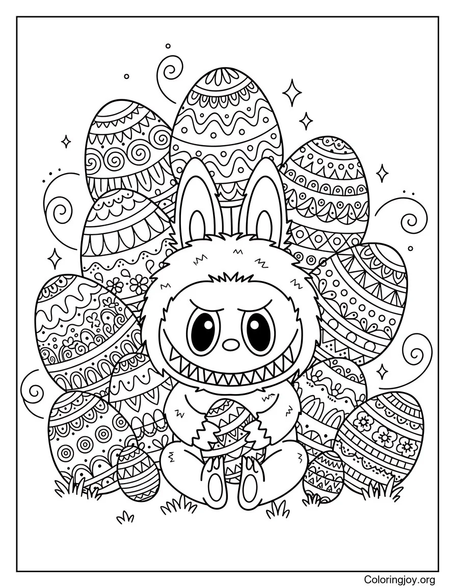 El bosque mágico de huevos de Pascua de Labubu