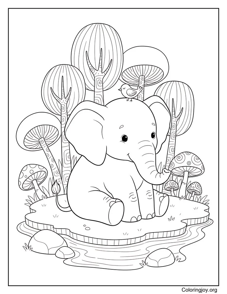 Elefante de forma simple