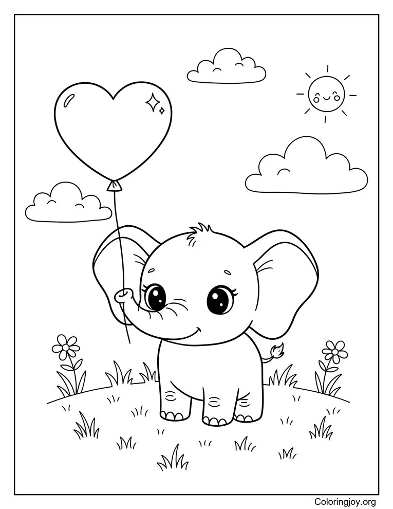 Elefante simple de pie