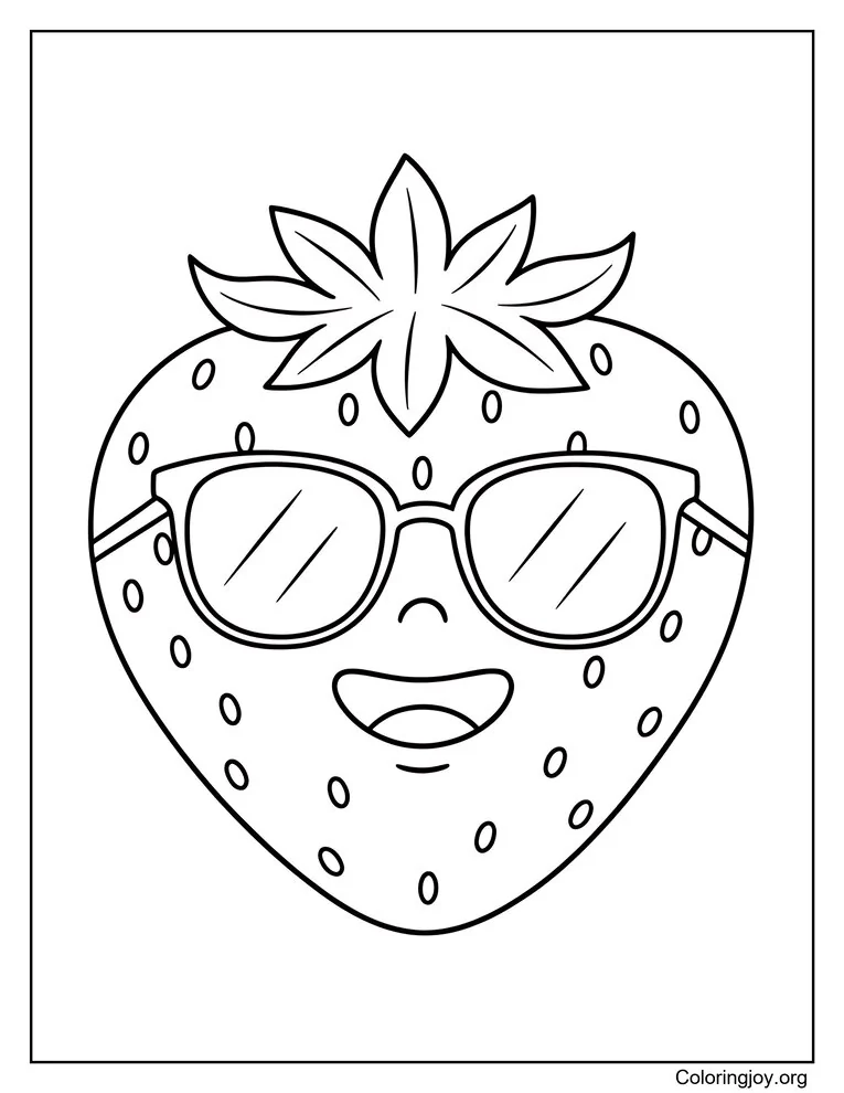 Fresa con gafas de sol