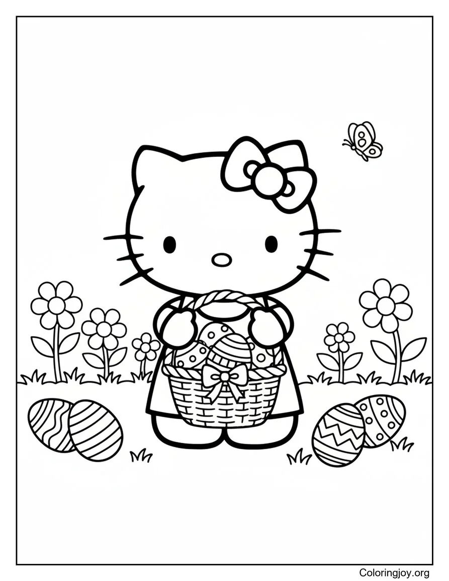 Hello kitty Día de Pascua