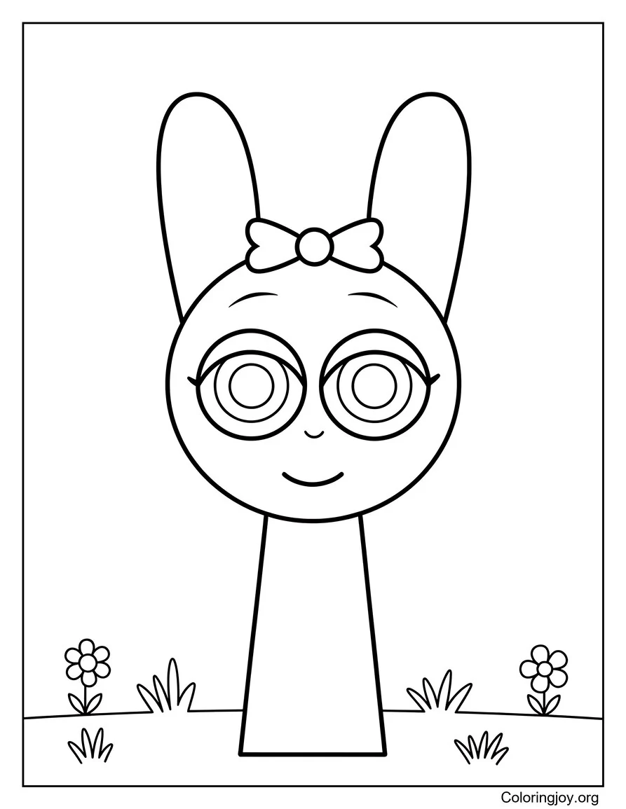 Linda página para colorear de Pinki