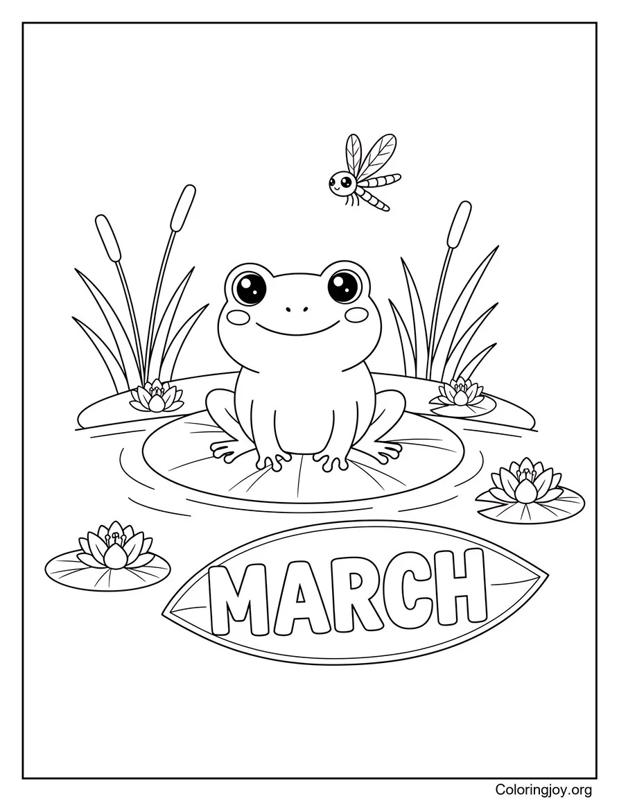 Marcha de la rana junto al estanque