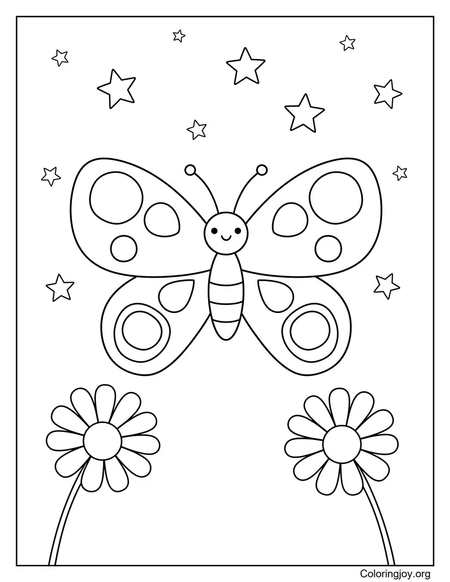 Mariposa amigable y revoloteante