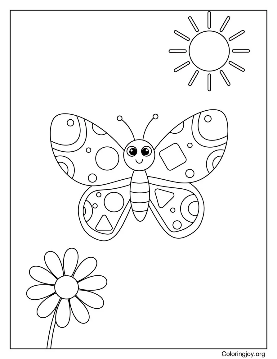 Mariposa de jardín sencilla