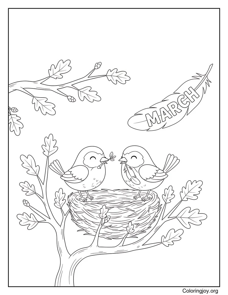 Aves construyendo casas nuevas