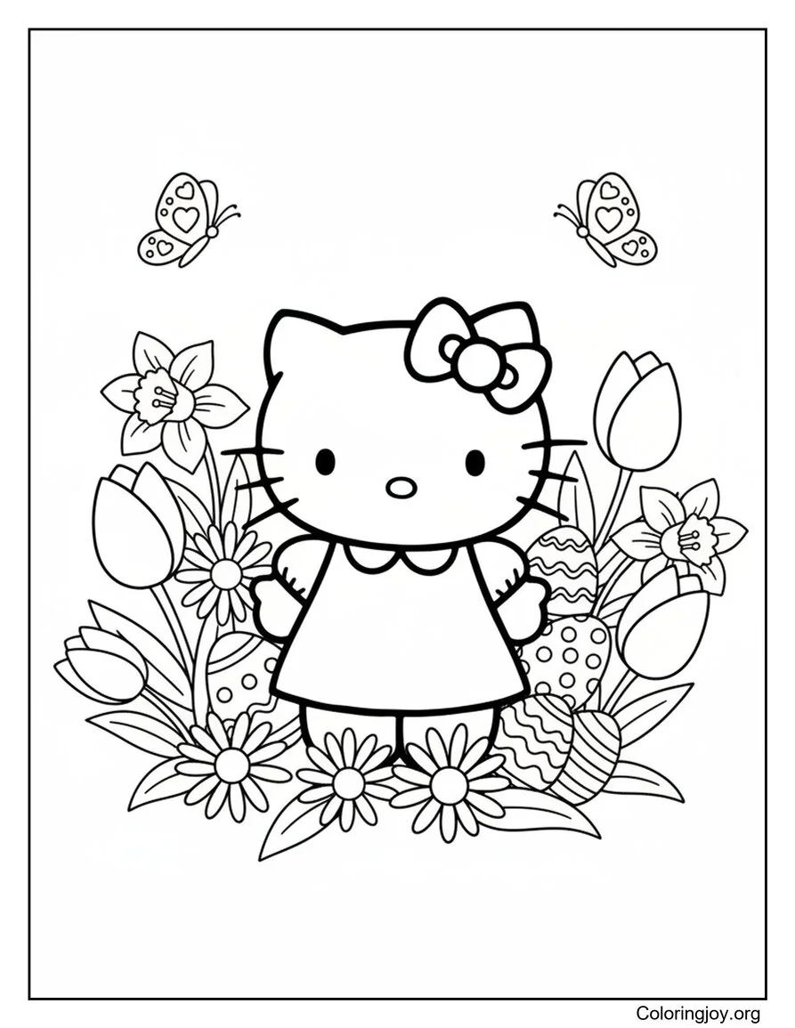 Rodeado de flores y mariposas