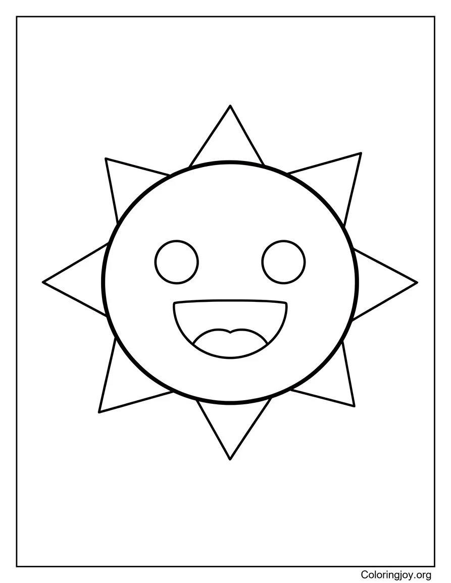 Página para colorear de Mr Suns Happy Day