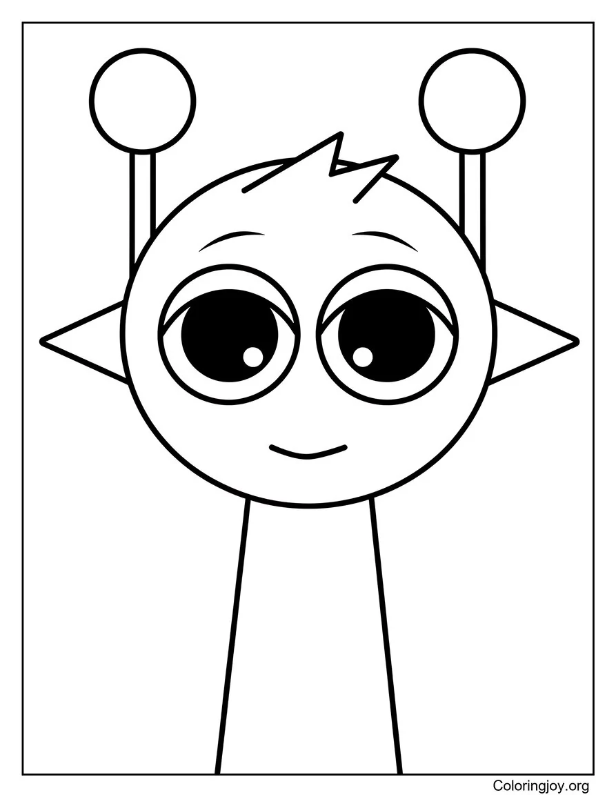 Página para colorear de Simón Amarillo