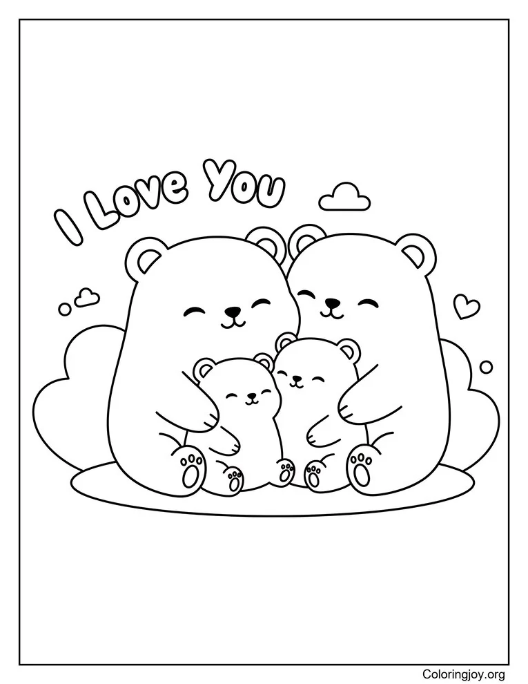 Family Smile I Love You Art