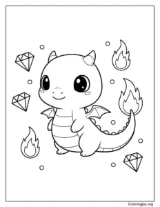 Fire Lizard Creature Inspired by Charizard