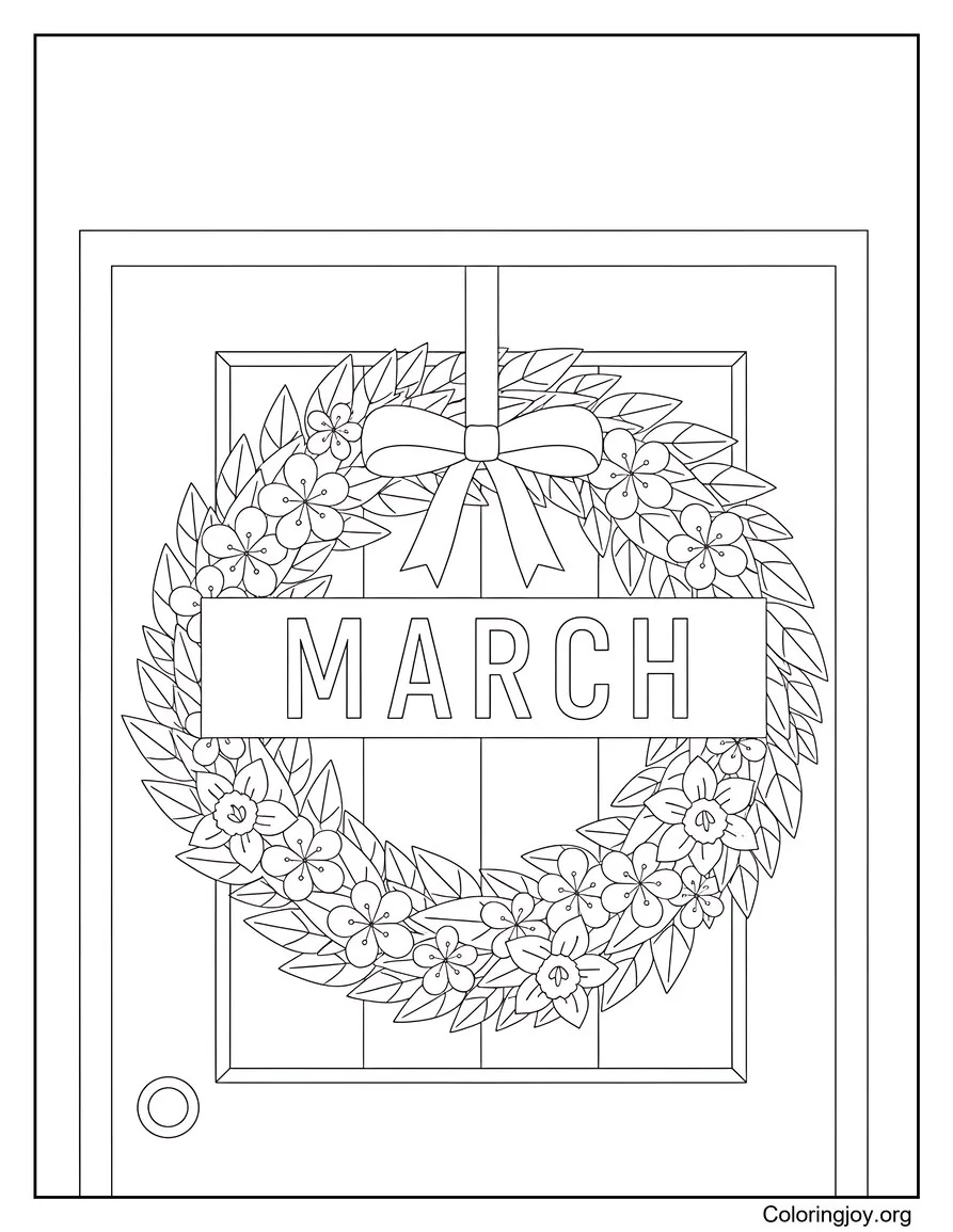 March Floral Spring Wreath